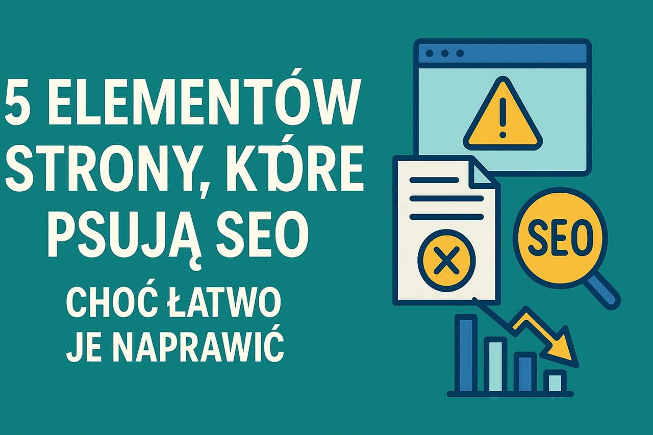 5 elementów stron które psują seo choć łatwo je naprawić