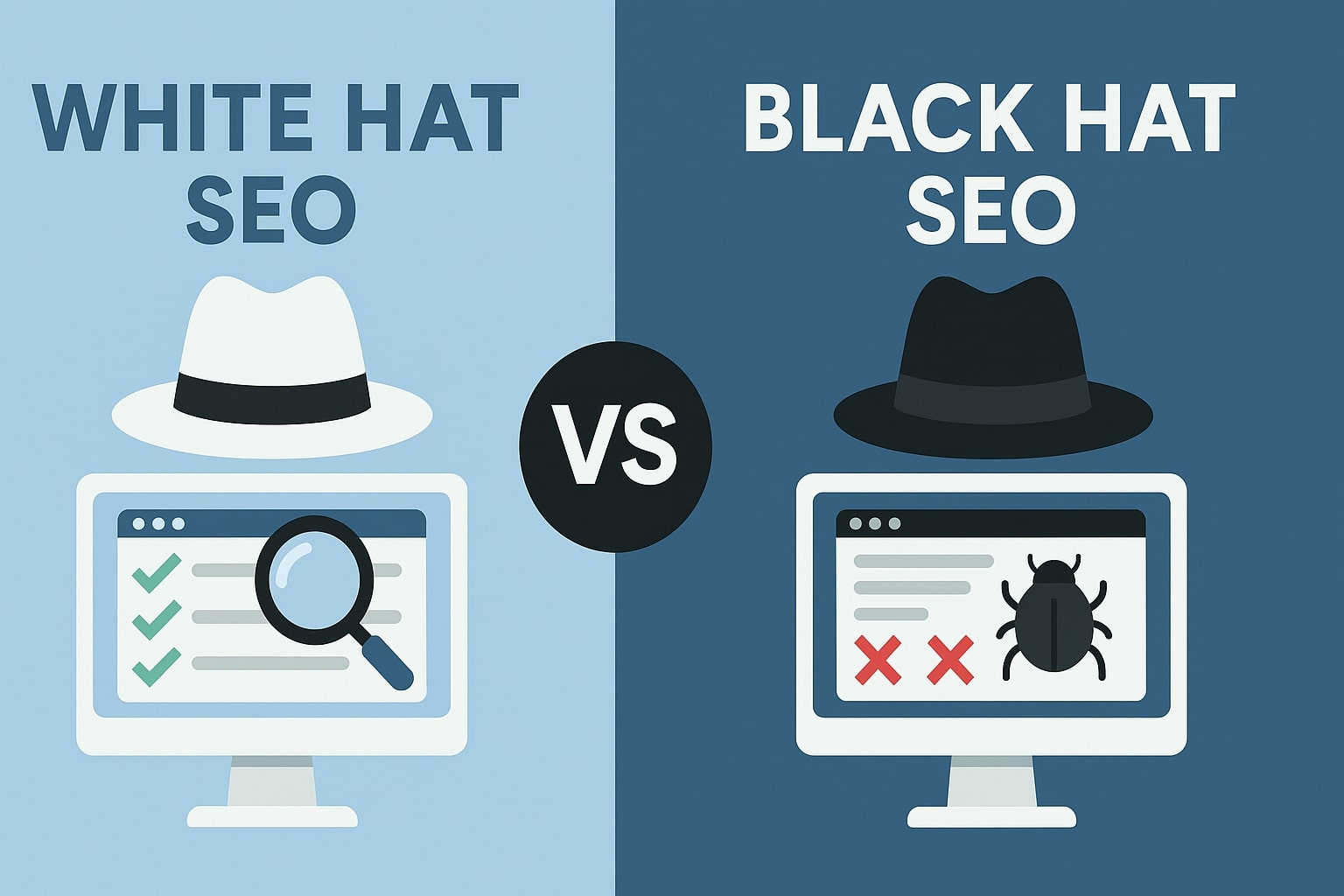 White Hat vs Black Hat SEO – co to znaczy w praktyce