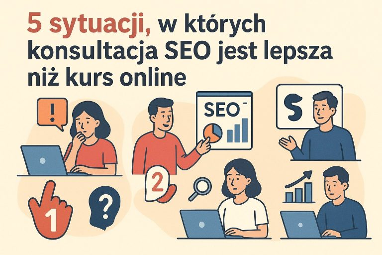 5 sytuacji, w których konsultacja SEO jest lepsza niż kurs online